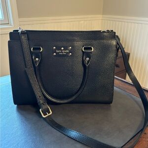 Kate Spade Black Pebbled Leather Crossbody Bag